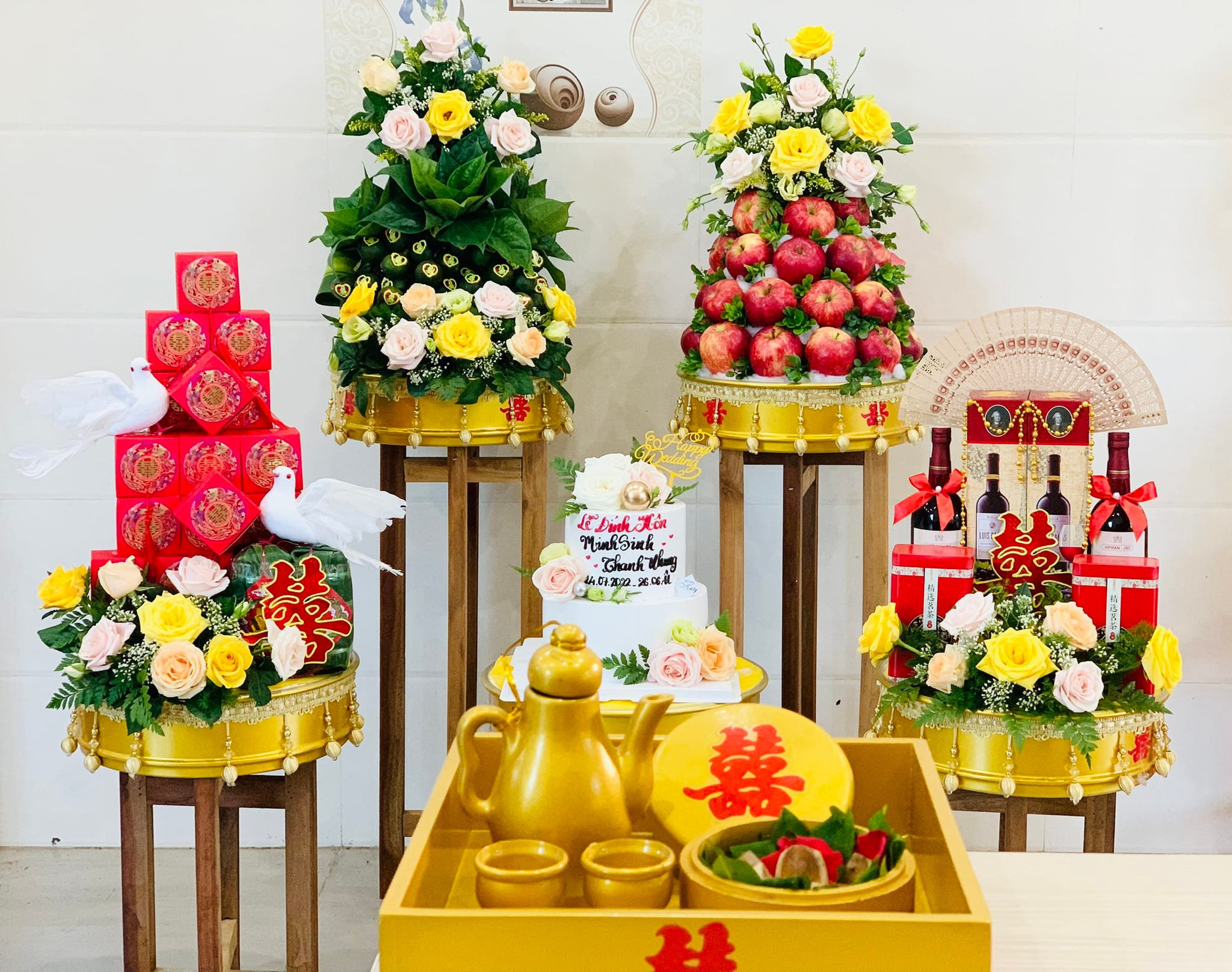 Tráp dạm ngõ - Mâm quả cưới hỏi ở Tây Ninh